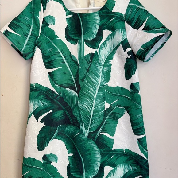 VESTIQUE palm print dress! Lined and size S Worn once! - Picture 2 of 5